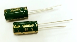 Kondenzátor elektrolytický 1000uF/16V 10x20mm low ESR