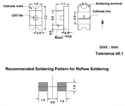 LED SMD 1206 bílá