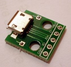 Konektor Micro USB na DPS - modul desky