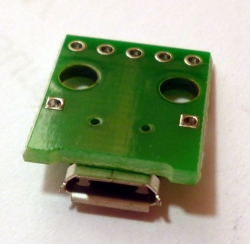 Konektor Micro USB na DPS - modul desky