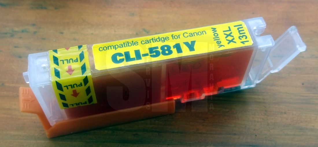 CANON CLI-581Y XXL - žlutá 13ml bez čipu